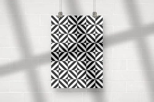 Monochromatyczna elegancja w geometrycznych kształtach