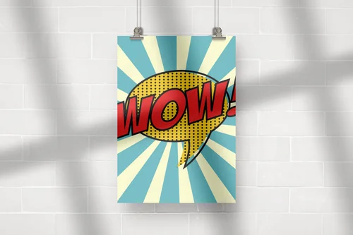 Ekspresyjny pop art w jasnych barwach energii