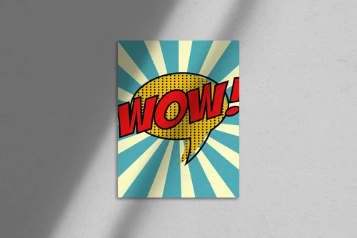 Ekspresyjny pop art w jasnych barwach energii