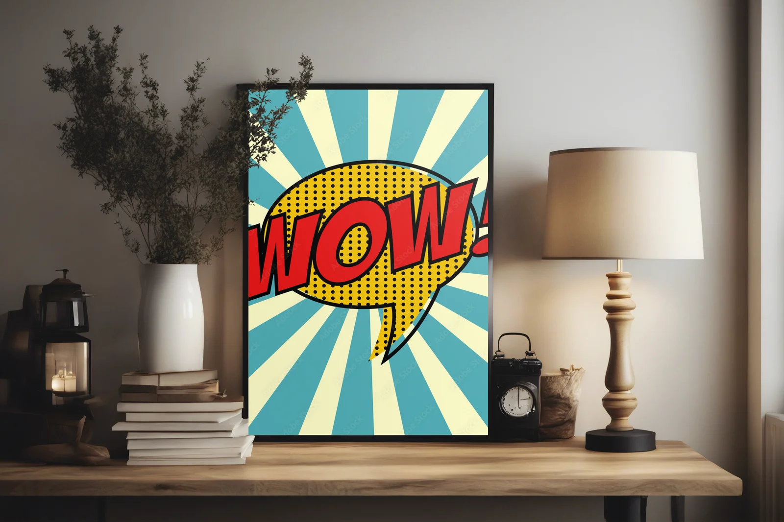Ekspresyjny pop art w jasnych barwach energii