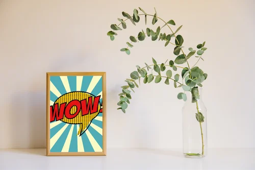 Ekspresyjny pop art w jasnych barwach energii