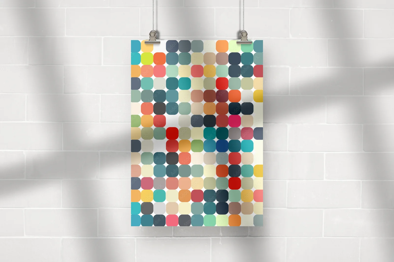 Retro geometria i elegancja w odcieniach zieleni