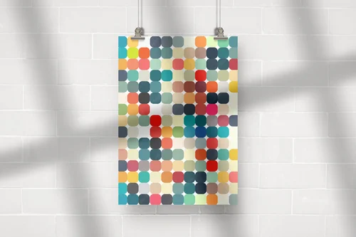 Retro geometria i elegancja w odcieniach zieleni