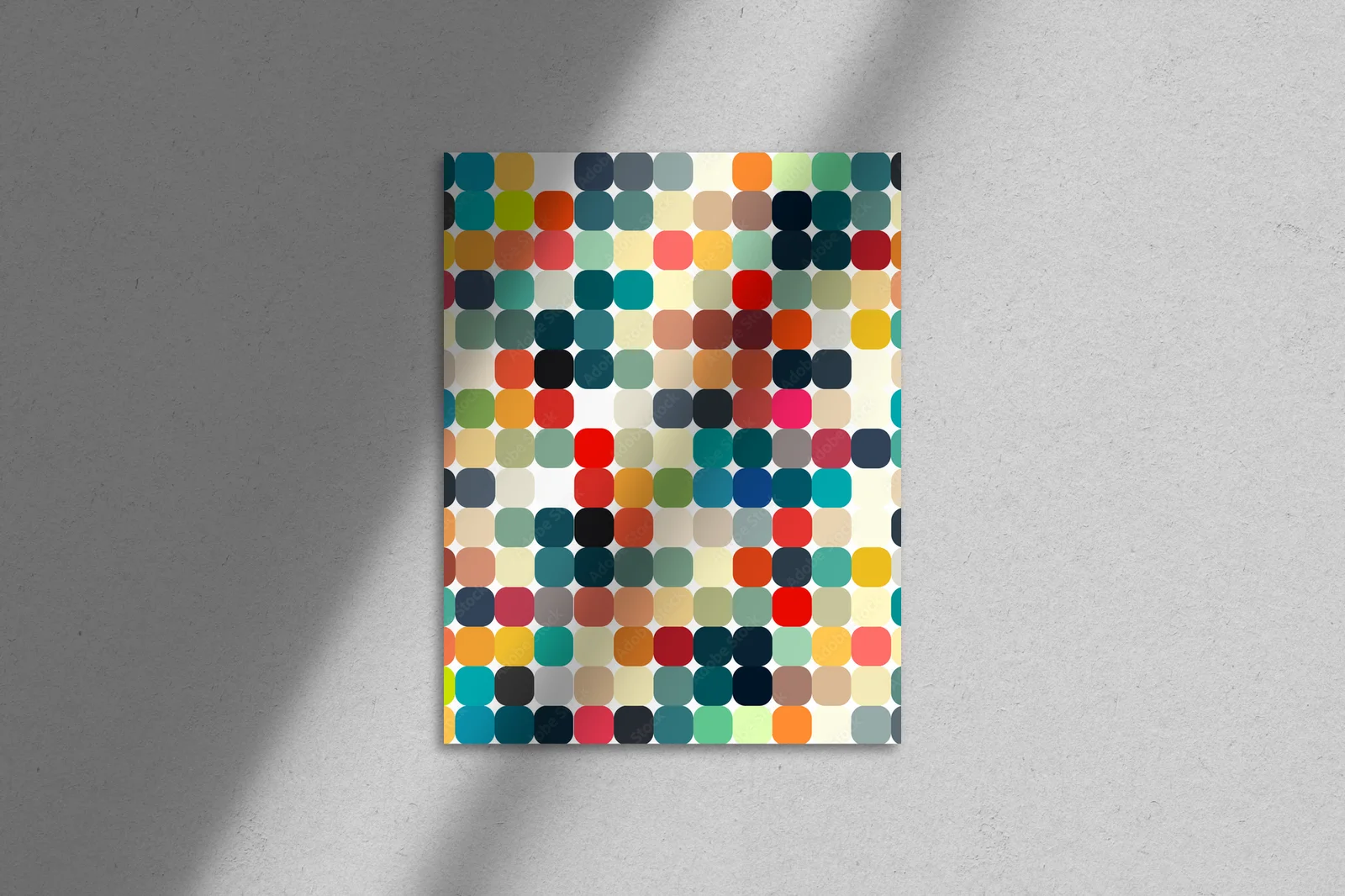 Retro geometria i elegancja w odcieniach zieleni