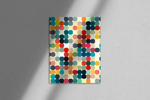 Retro geometria i elegancja w odcieniach zieleni