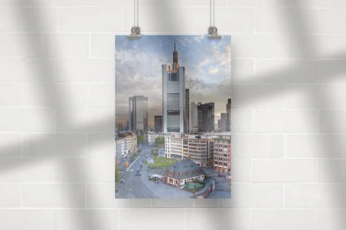 Urbanistyczna harmonijność Frankfurtu w pastelowych odcieniach