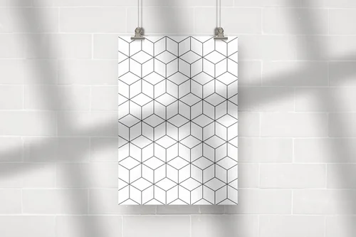 Geometryczne motywy w delikatnych odcieniach bieli