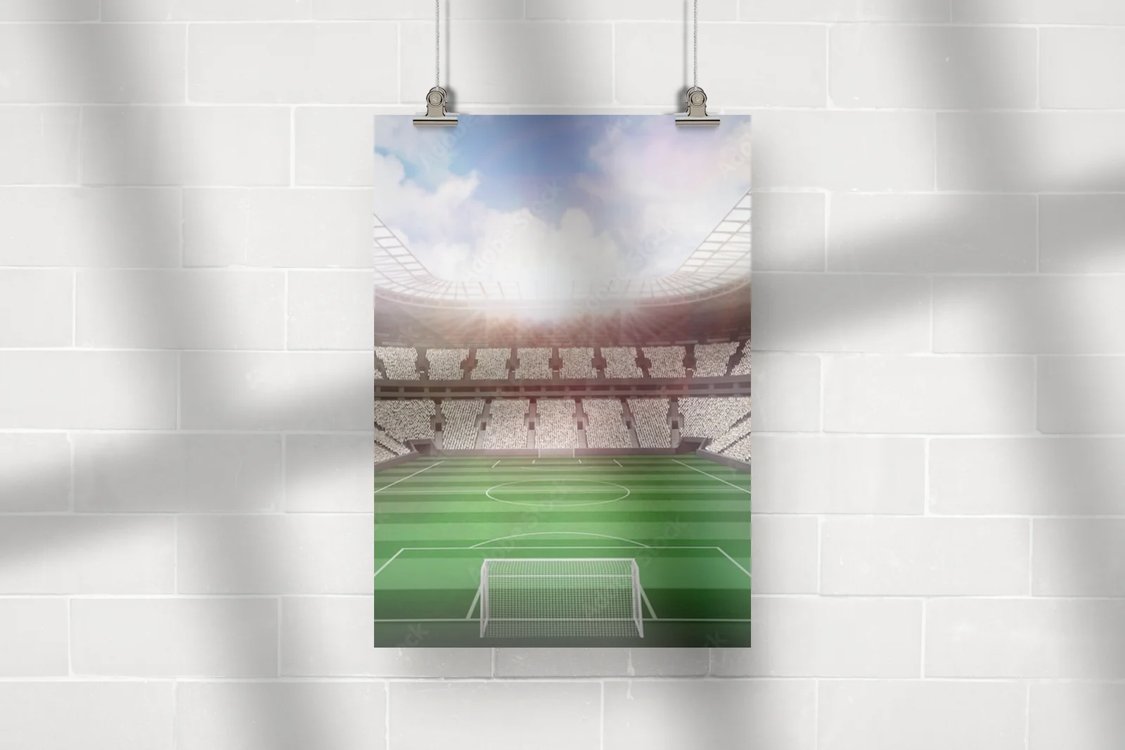 Zachwycający stadion piłkarski z entuzjastycznymi kibicami