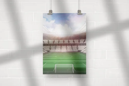 Zachwycający stadion piłkarski z entuzjastycznymi kibicami