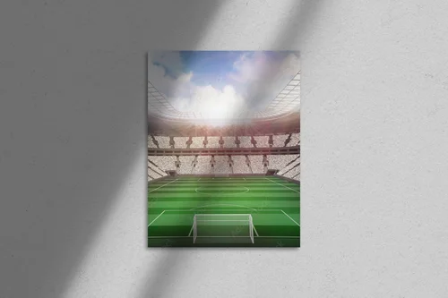 Zachwycający stadion piłkarski z entuzjastycznymi kibicami