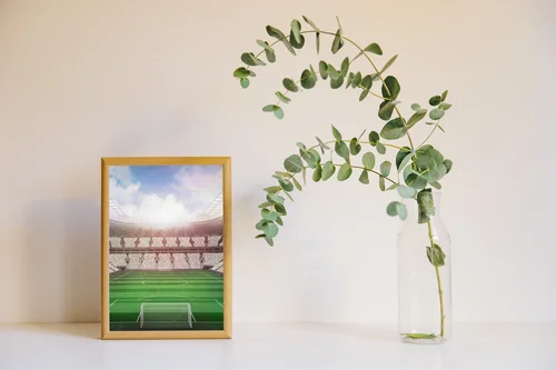 Zachwycający stadion piłkarski z entuzjastycznymi kibicami