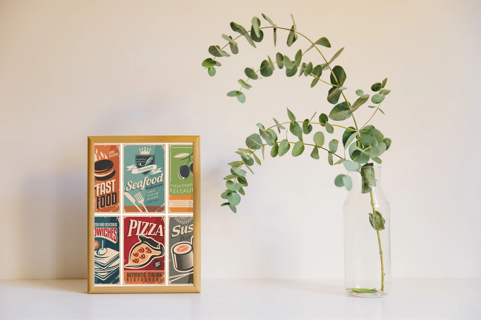 Vintage magia w kolorowych plakatach gastronomicznych