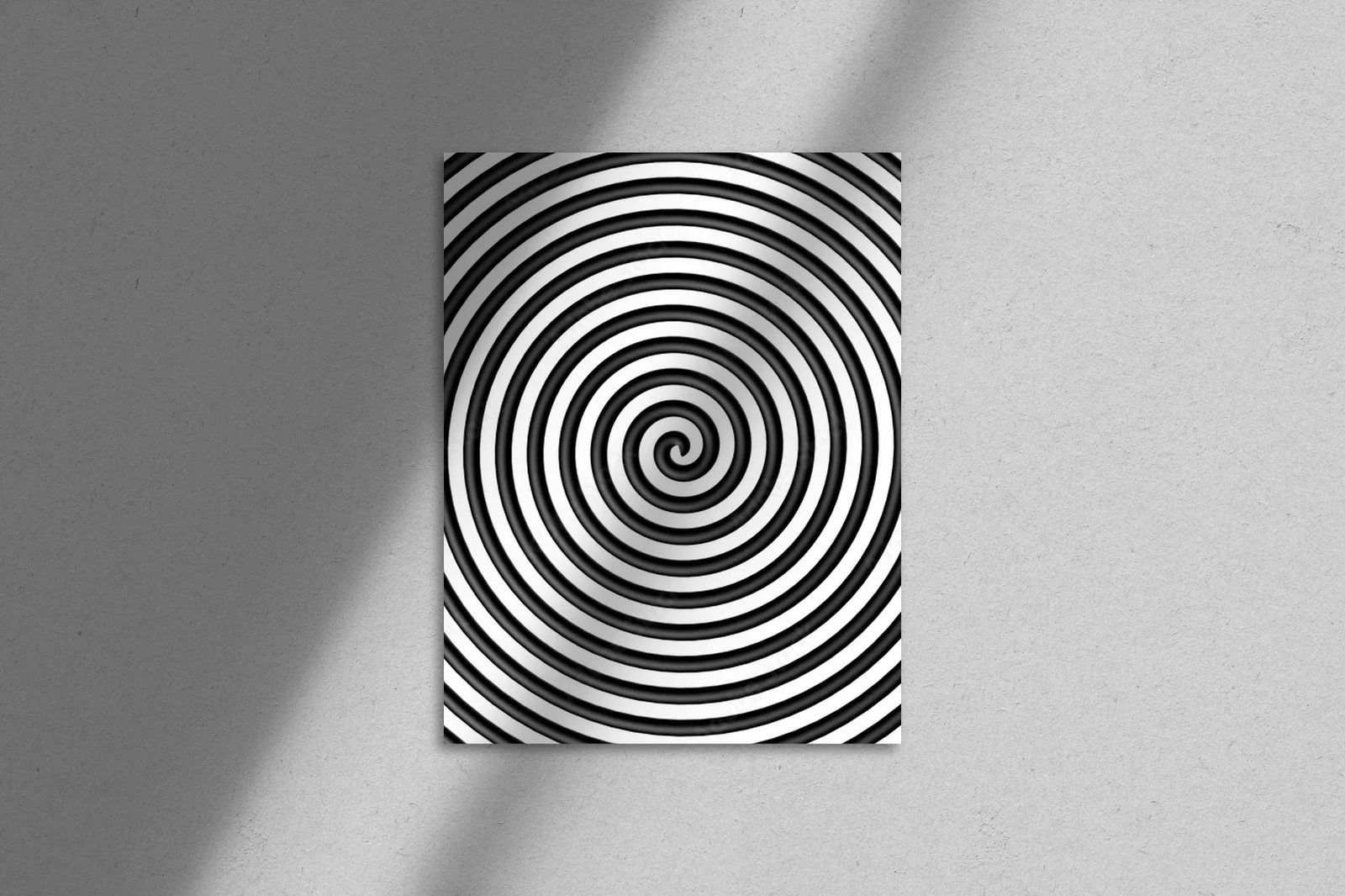 Hipnotyczny krąg w monochromatycznych odcieniach
