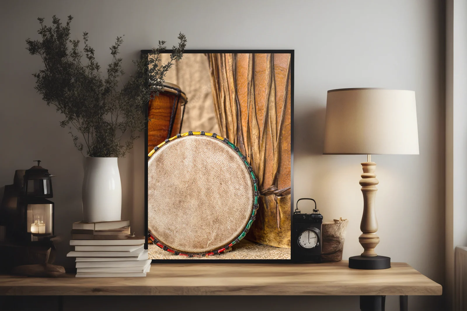Wyjątkowe djembe w naturalnych odcieniach