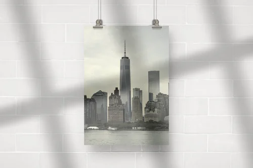Przyciągające spojrzenie Manhattan w pastelowych tonach