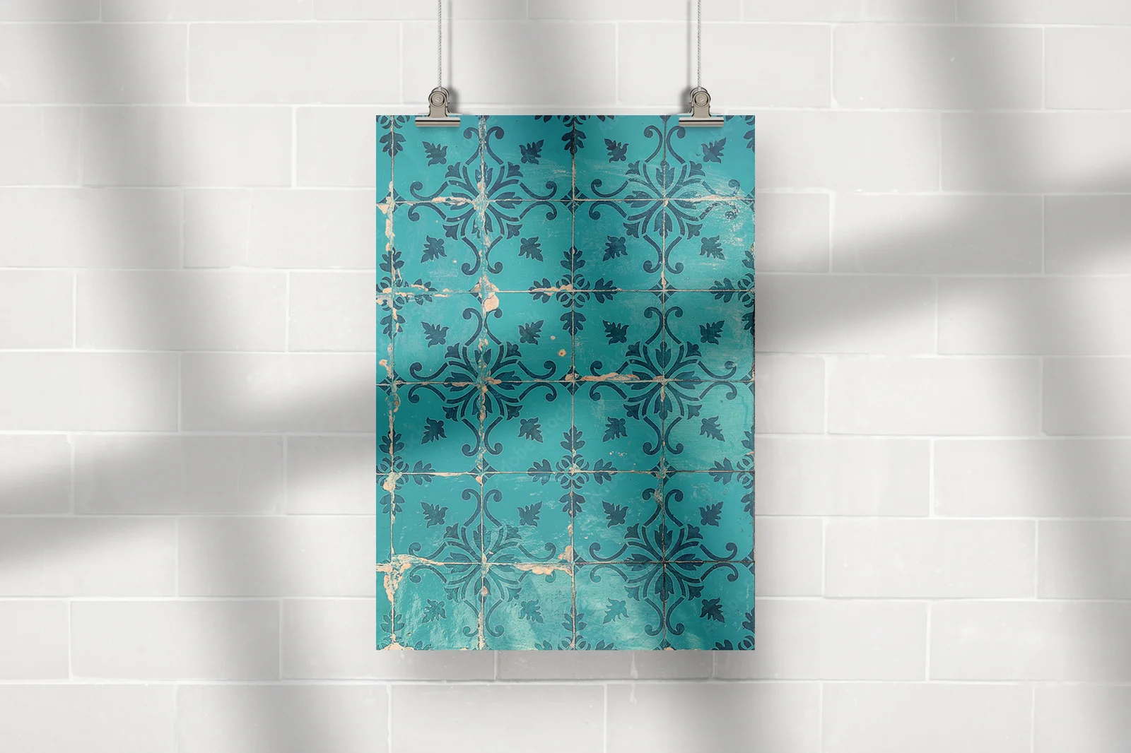 Wspaniałe vintage azulejos w głębokich odcieniach