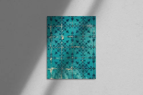 Wspaniałe vintage azulejos w głębokich odcieniach