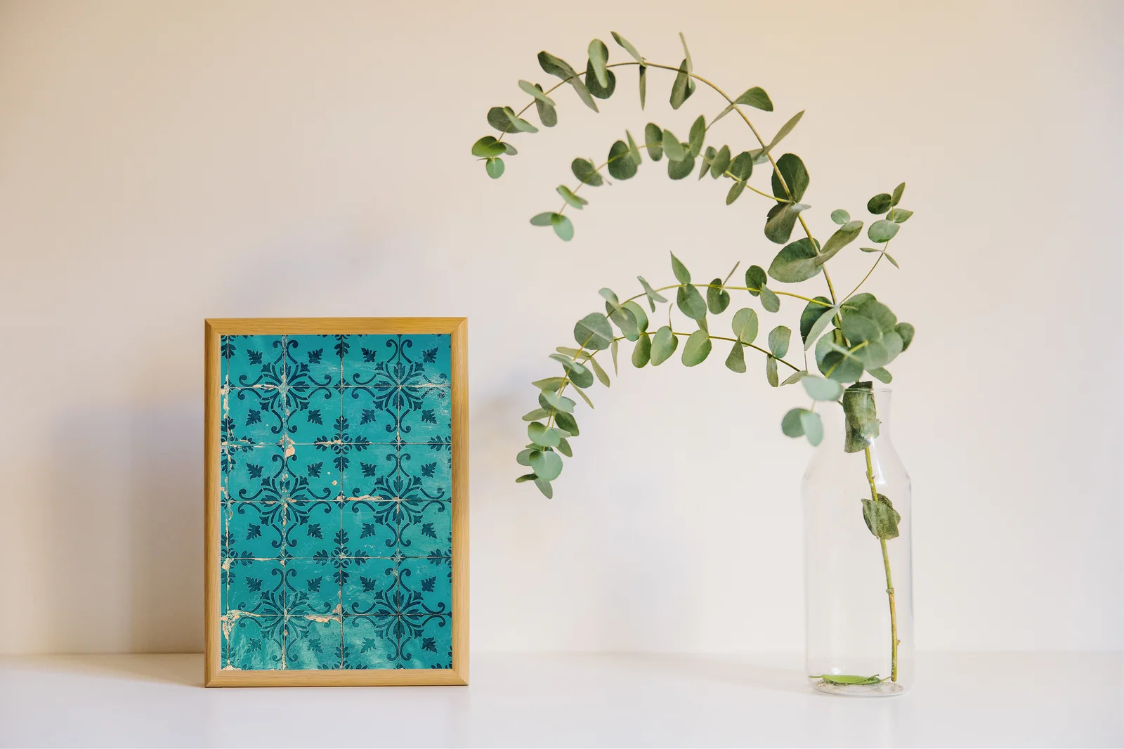Wspaniałe vintage azulejos w głębokich odcieniach