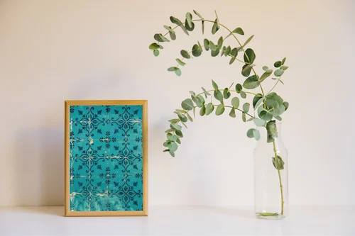 Wspaniałe vintage azulejos w głębokich odcieniach