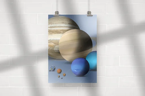 Eksploracja kosmicznych planet w głębokich odcieniach