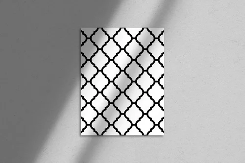 Moroccan Artystyczny Motyw w Kolorze Czarno-Białym