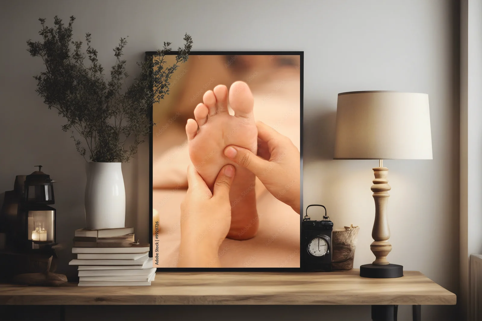 Refleksoterapia stóp w subtelnych odcieniach