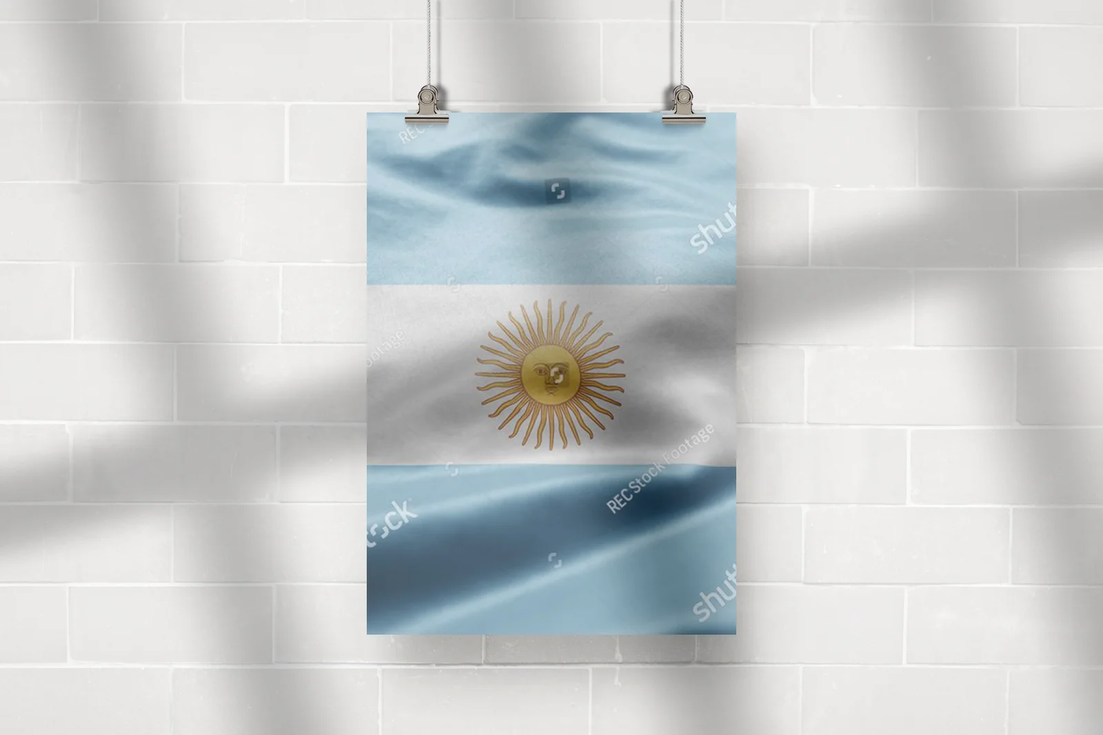 Argentyńska flaga w wietrze – symbol patriotyzmu