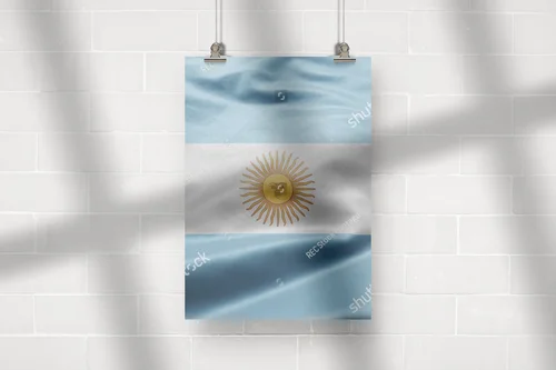 Argentyńska flaga w wietrze – symbol patriotyzmu