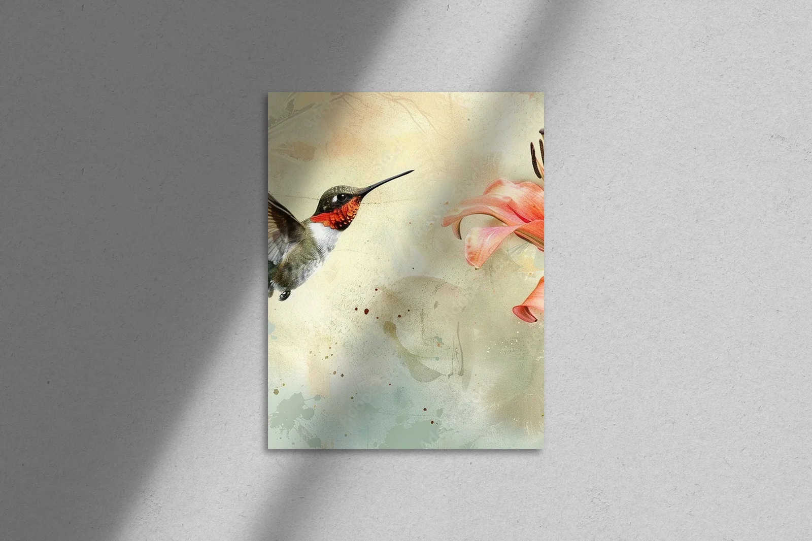 Majestatyczne kolibry w pastelowych odcieniach