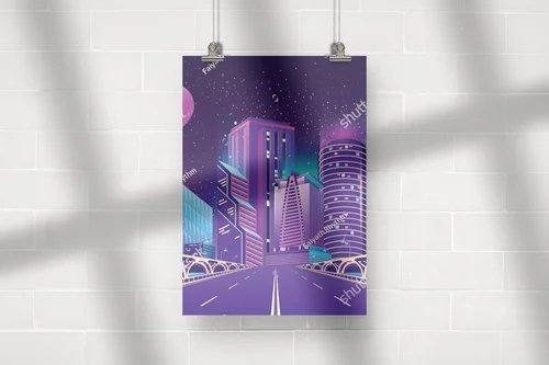 Futurystyczne miasto w neonowych barwach