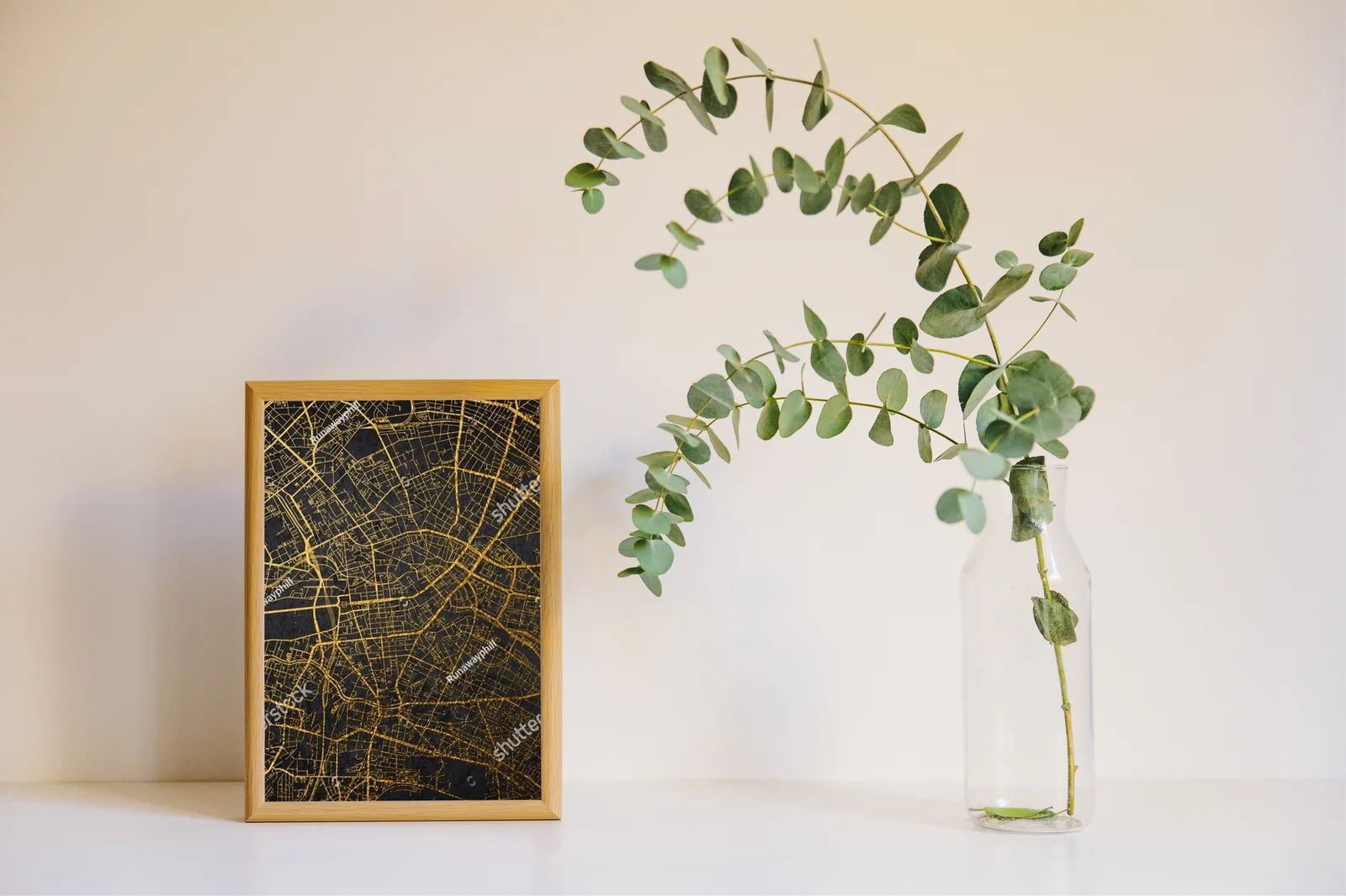 Złota mapa Hamburg w eleganckim stylu