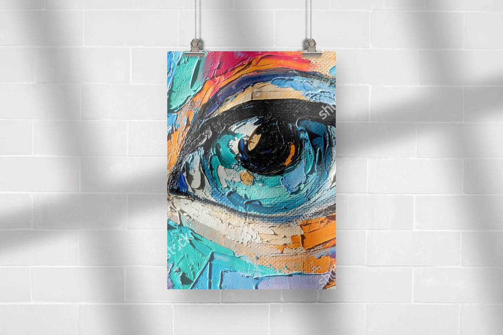 Abstrakcyjny portret dziewczyny w bogatych tonacjach