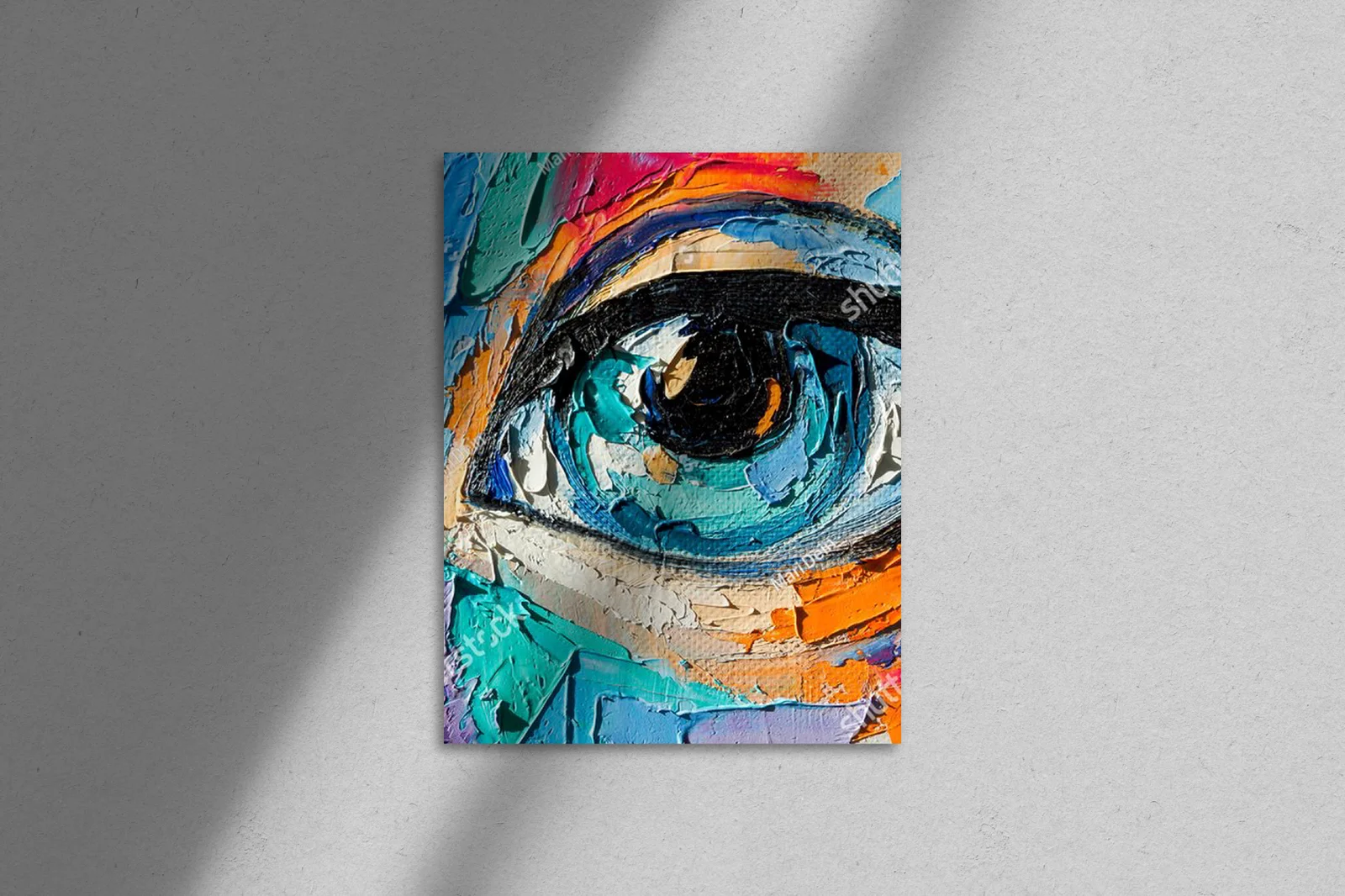 Abstrakcyjny portret dziewczyny w bogatych tonacjach