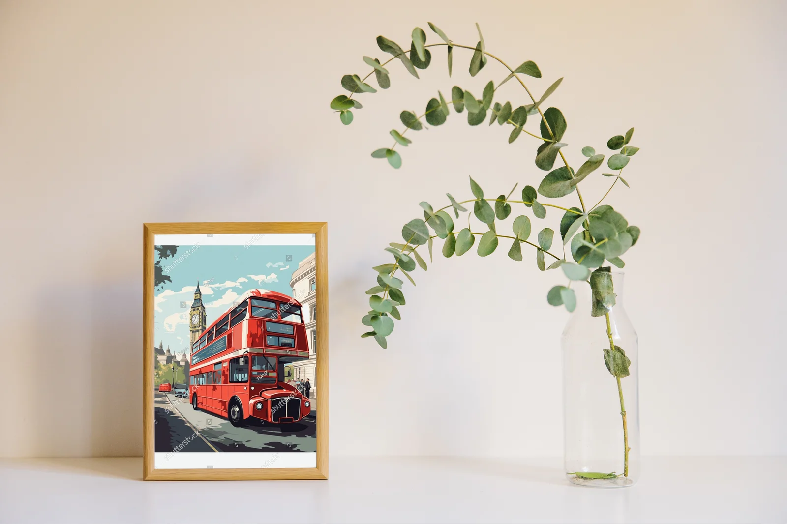 Zimowa panorama Londynu w retro stylu