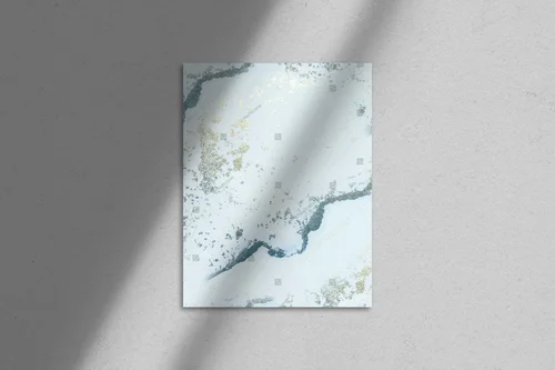 Luminous Blue Watercolor Marble Elegance