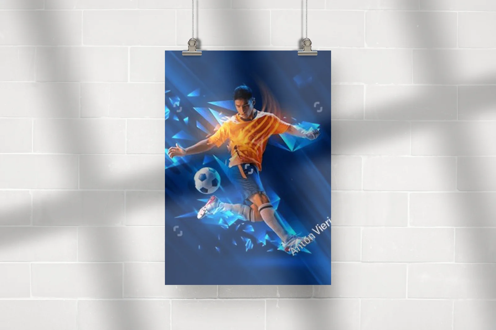 Energia i pasja w neonowej kompozycji sportowej
