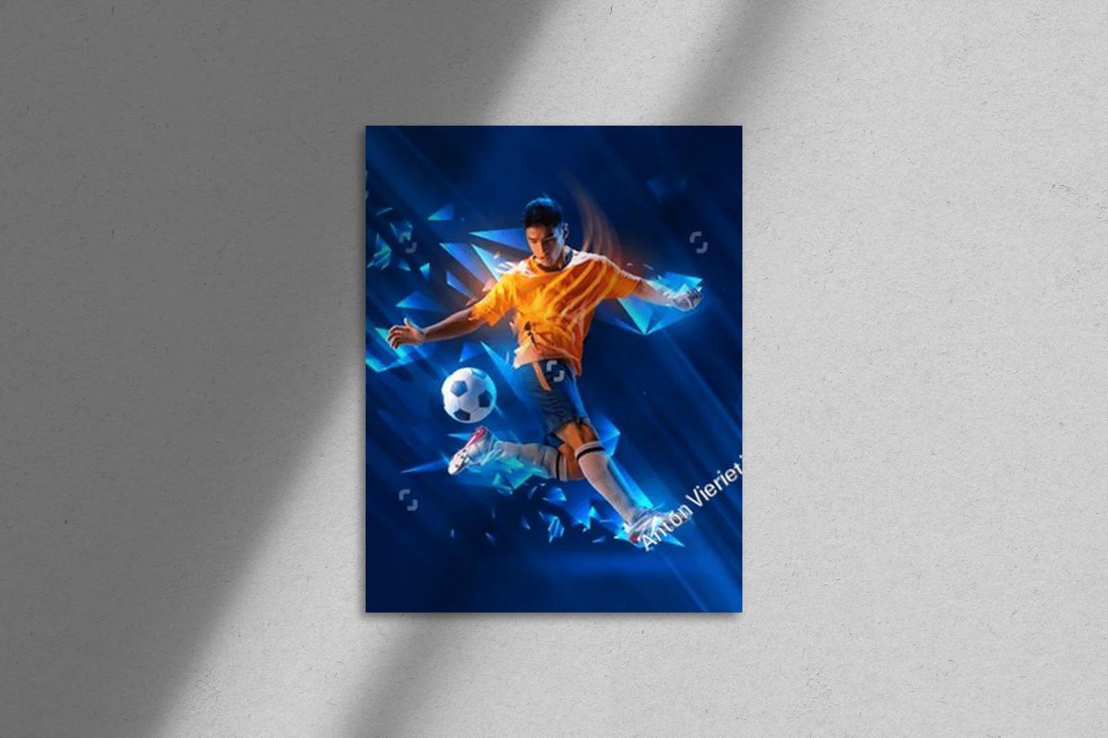Energia i pasja w neonowej kompozycji sportowej