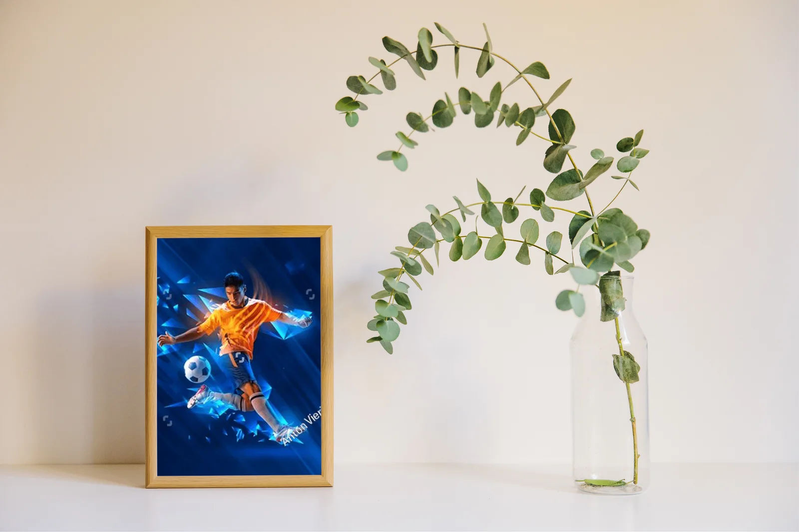 Energia i pasja w neonowej kompozycji sportowej