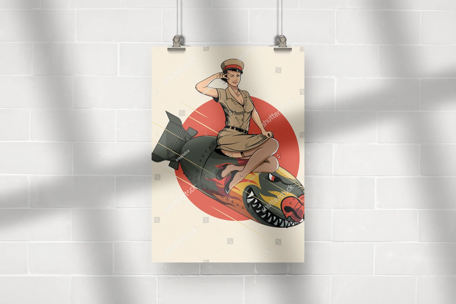 Retro wojenne inspiracje z azjatycką dziewczyną