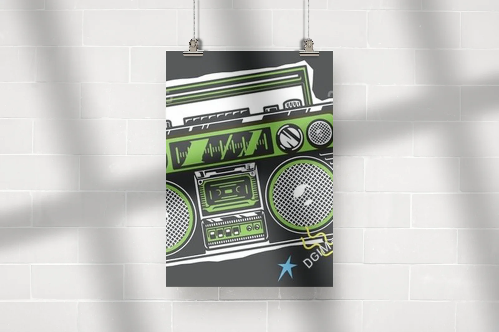 Vintage Muzyczny Plakat w Kolorowych Odcieniach