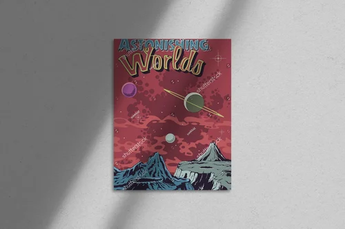 Futurystyczna wizja kosmicznego krajobrazu