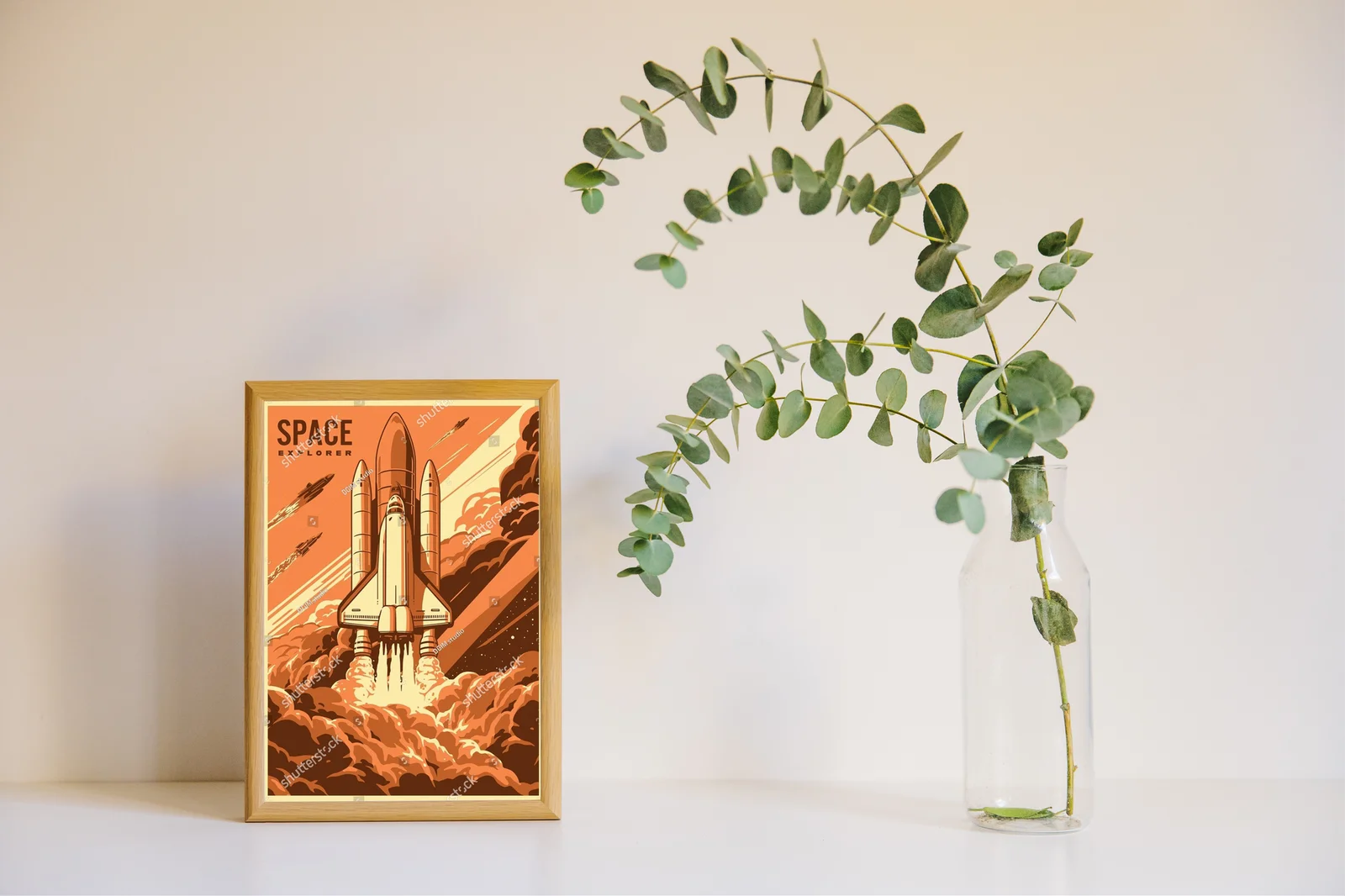 Vintage eksploracja kosmosu w odcieniach retro