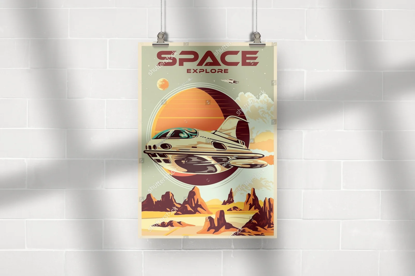 Kolorowa retro eksploracja kosmosu