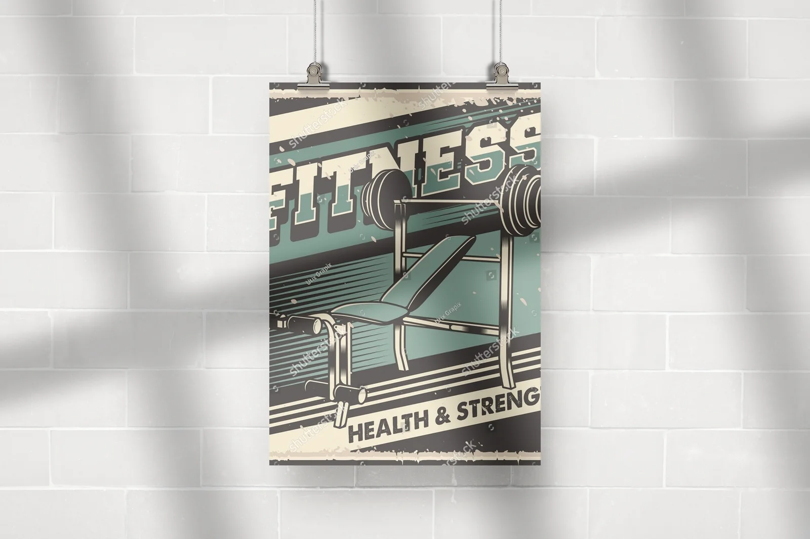 Retro ilustracja dla pasjonatów fitness