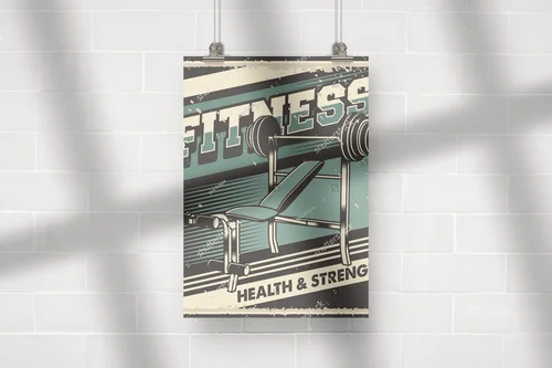 Retro ilustracja dla pasjonatów fitness
