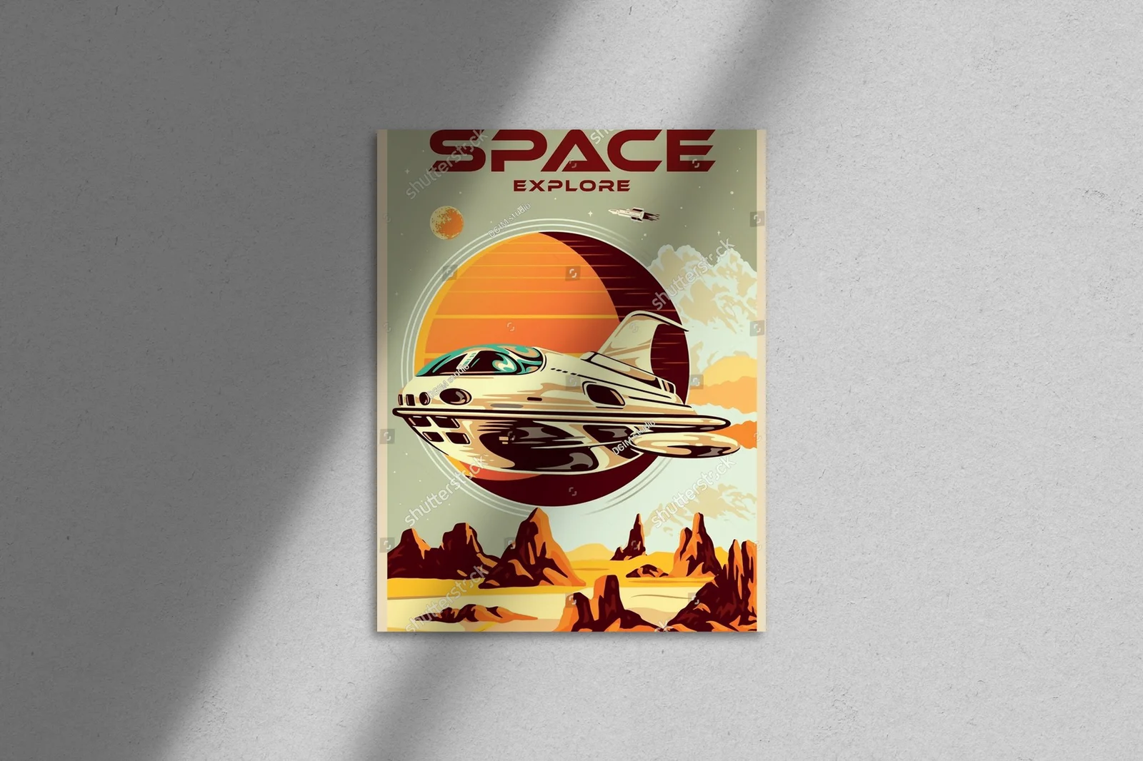 Kolorowa retro eksploracja kosmosu