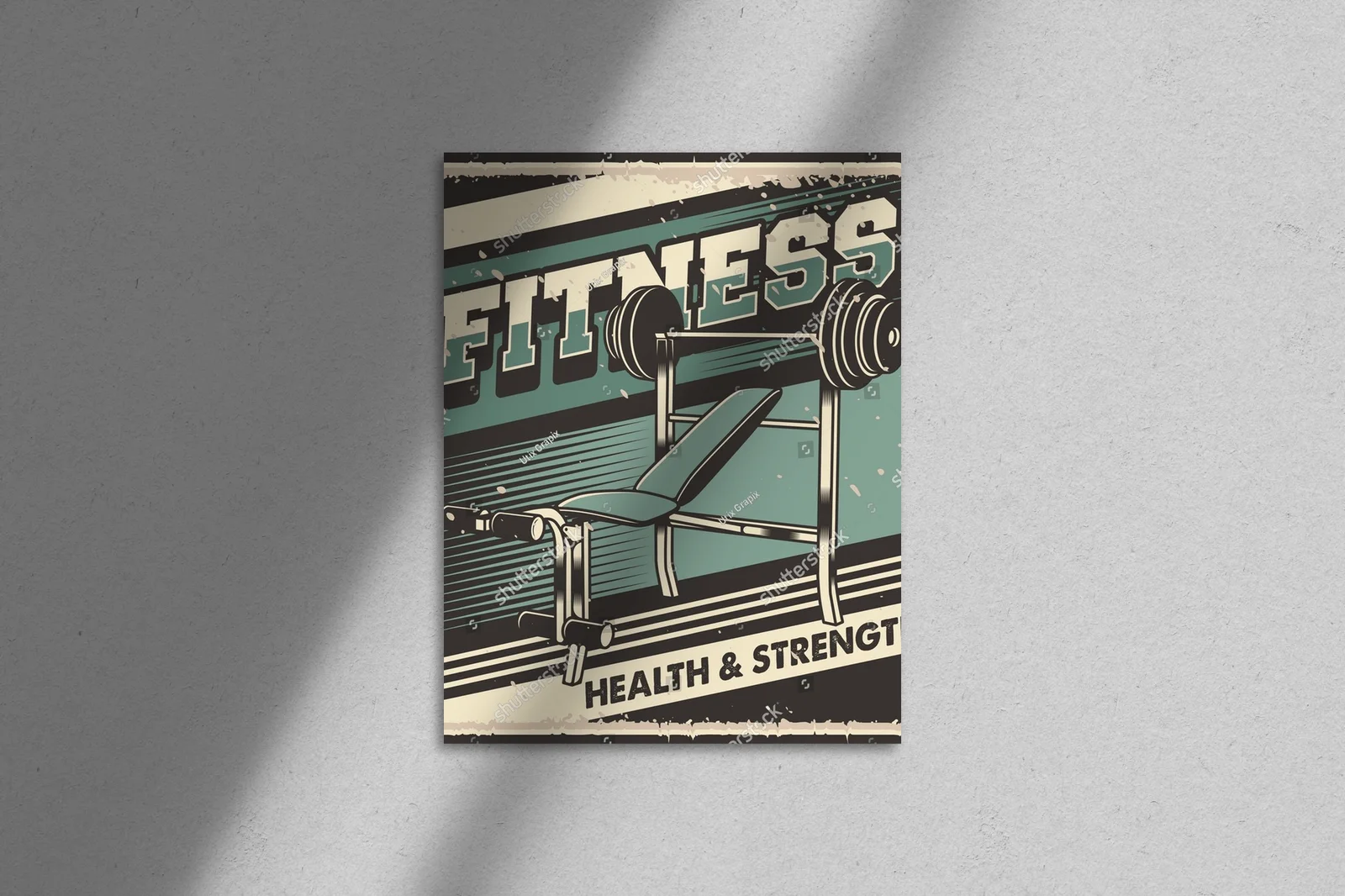 Retro ilustracja dla pasjonatów fitness