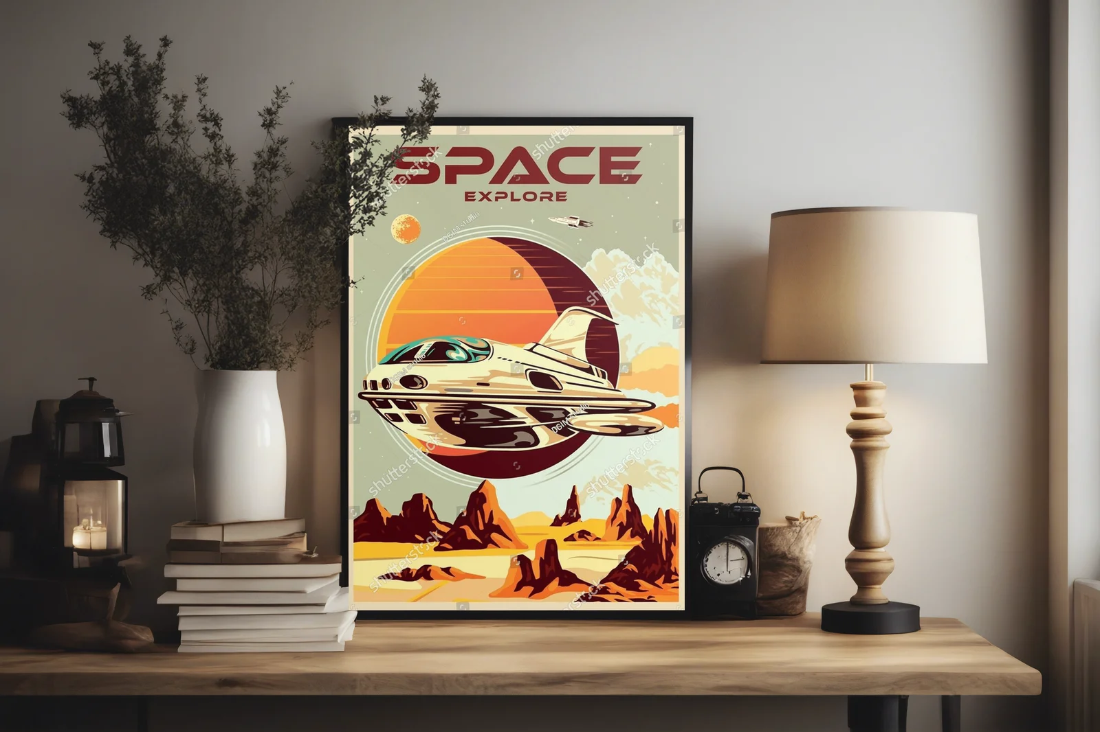 Kolorowa retro eksploracja kosmosu