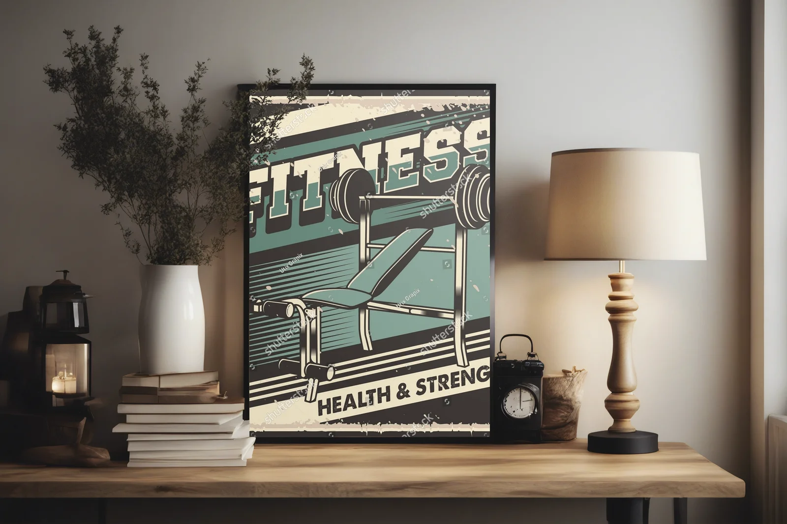Retro ilustracja dla pasjonatów fitness