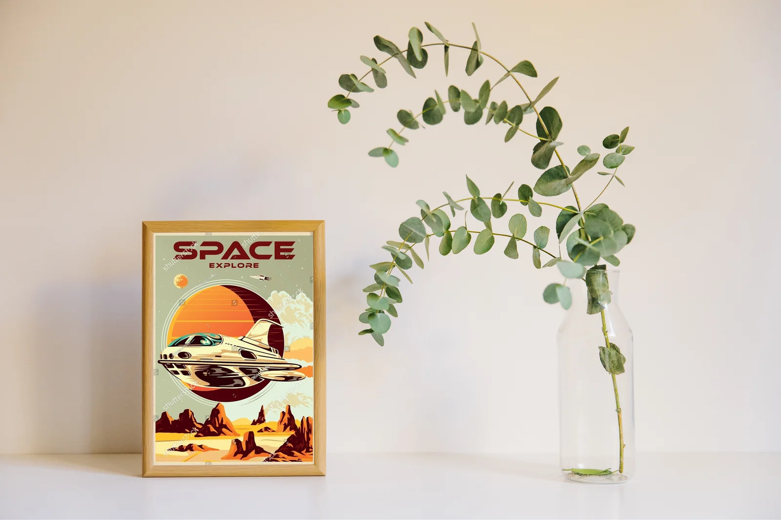 Kolorowa retro eksploracja kosmosu